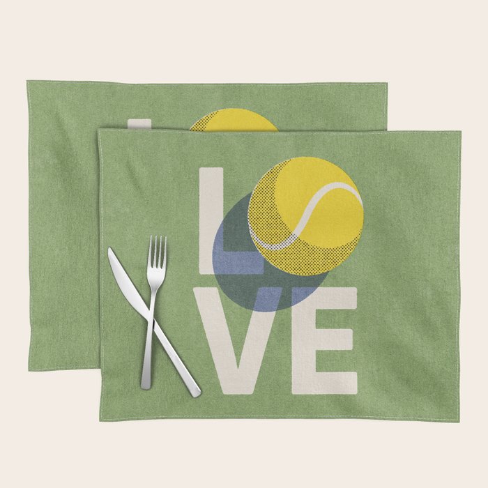 BALLS - Love Tennis - Grass Court Placemat Gallery Image 1