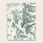 Vintage Green French Toile Landscape Notebook Gallery Image 4
