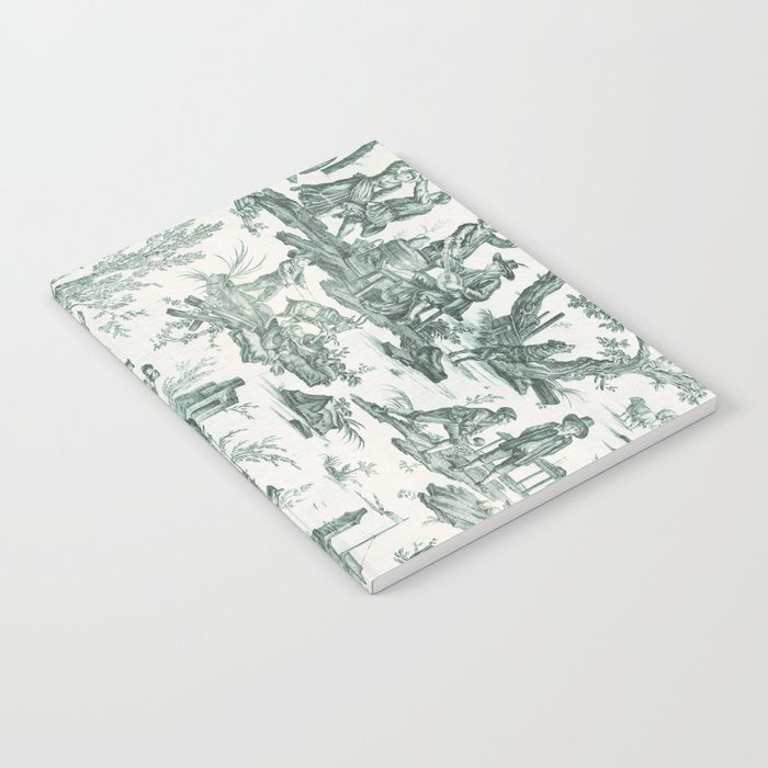 Vintage Green French Toile Landscape Notebook Gallery Image 2