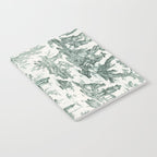 Vintage Green French Toile Landscape Notebook Gallery Image 2