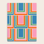 Colorful Retro Geometric Portes Pattern Blue Orange Pink Green Notebook Gallery Image 4
