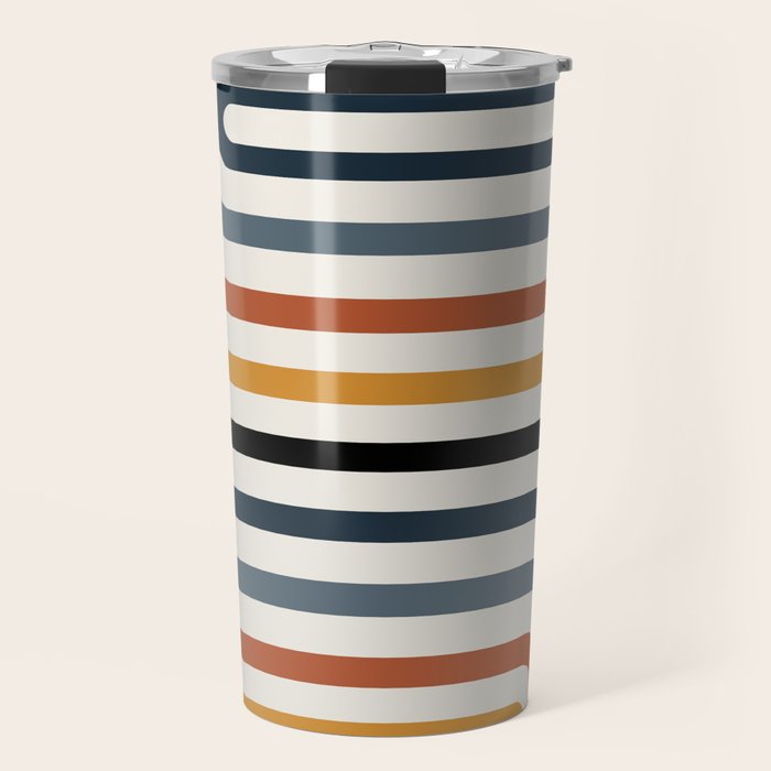 Bold Curvature Stripes IV Travel Mug Gallery Image 1