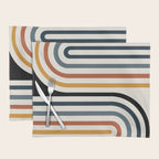 Bold Curvature Stripes IV Placemat Gallery Image 1