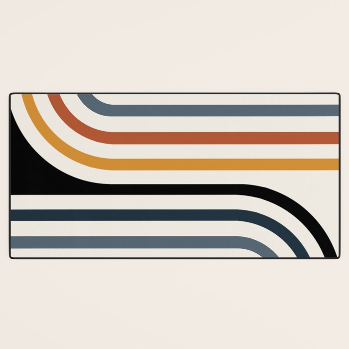 Bold Curvature Stripes IV Desk Mat Gallery Image 3