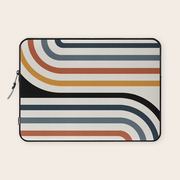 Bold Curvature Stripes IV Laptop Sleeve Gallery Image 1