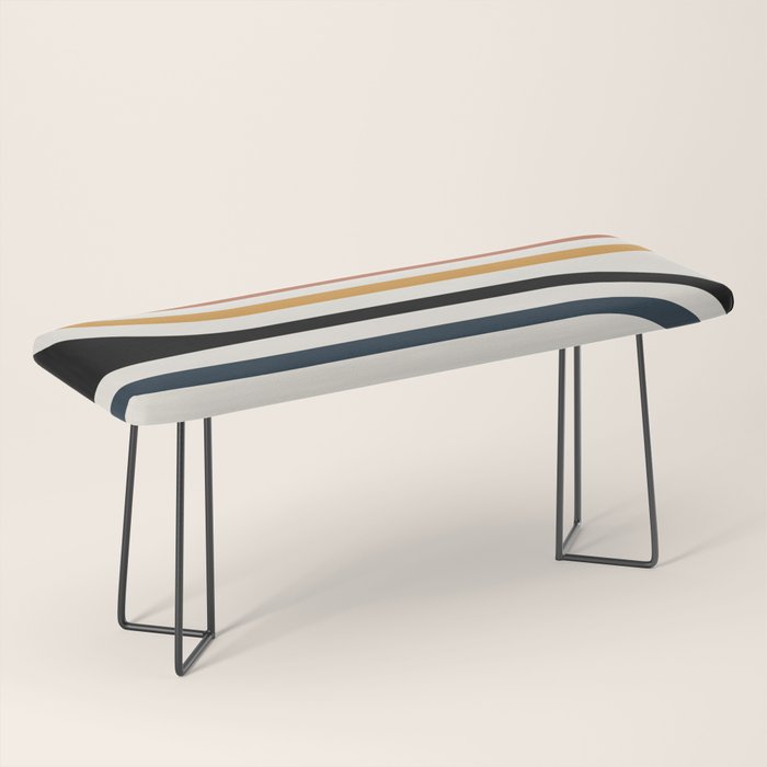 Bold Curvature Stripes IV Bench Gallery Image 1