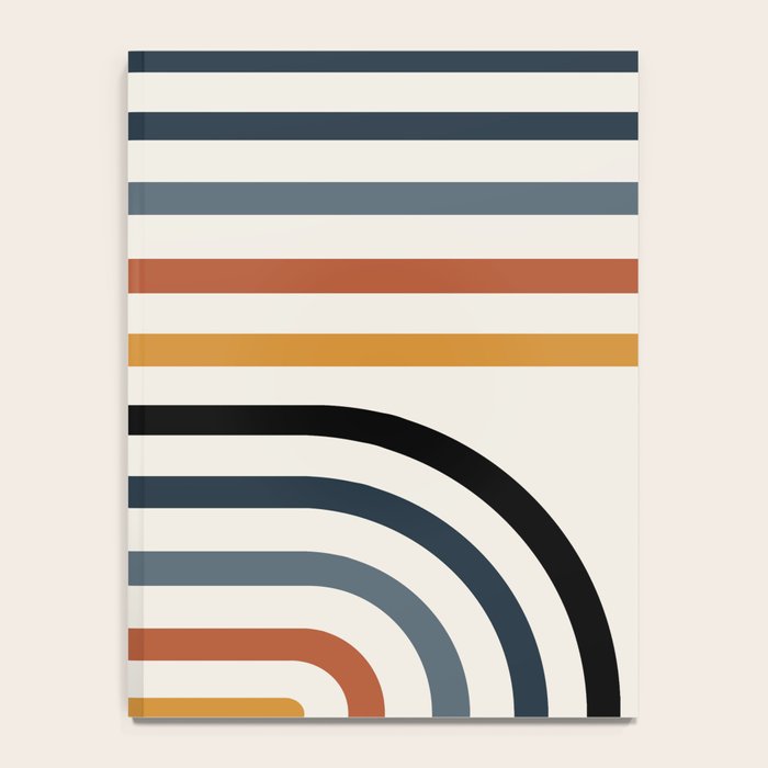 Bold Curvature Stripes IV Notebook Gallery Image 4