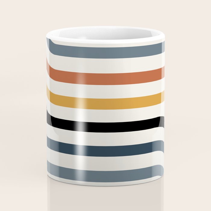 Bold Curvature Stripes IV Coffee Mug Gallery Image 4