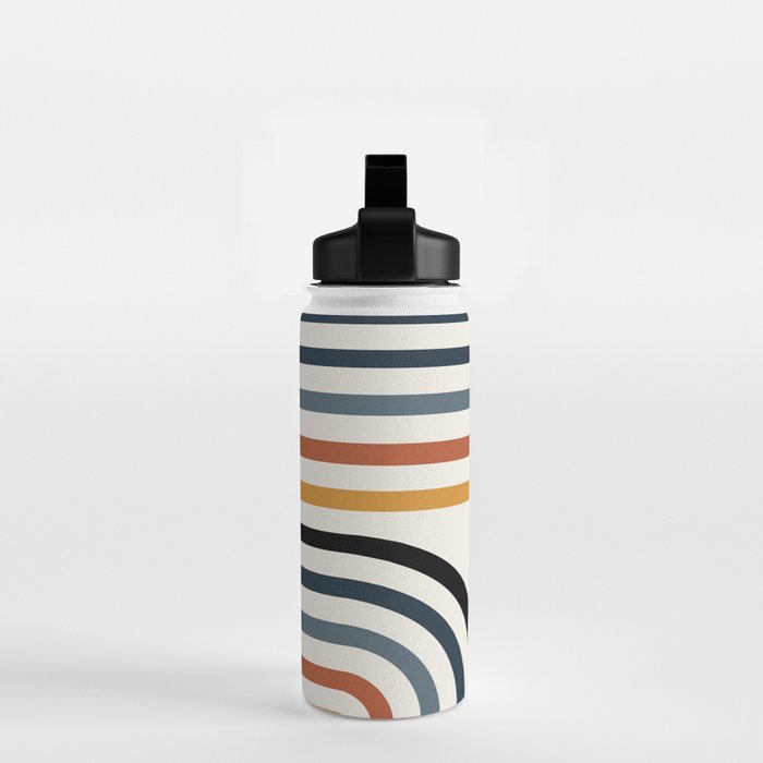 Bold Curvature Stripes IV Water Bottle Gallery Image 2