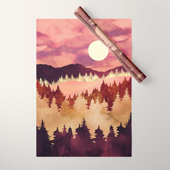 Autumn Sunset Wrapping Paper Gallery Image 1