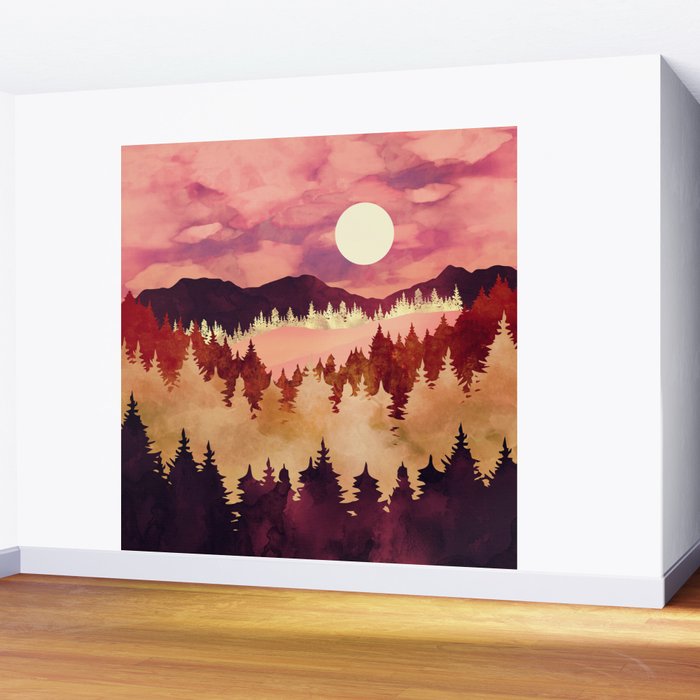 Autumn Sunset Wall Mural Gallery Image 2