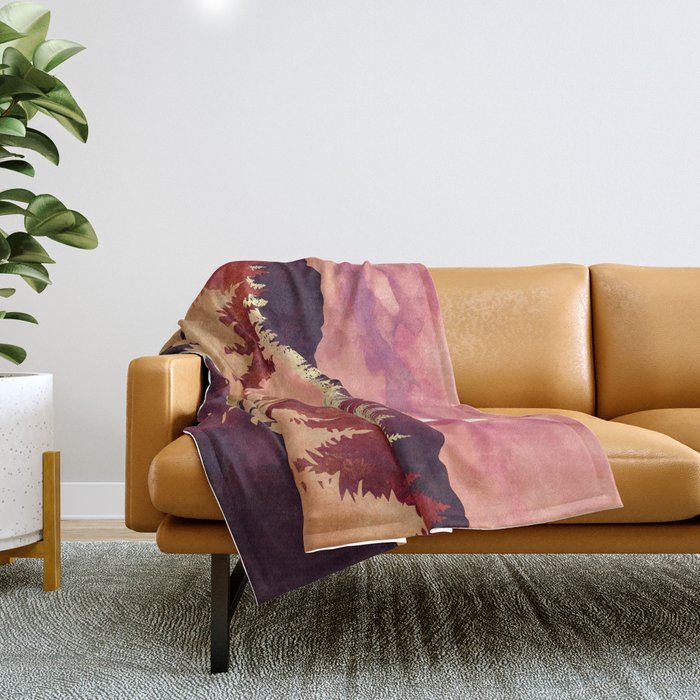 Autumn Sunset Throw Blanket Gallery Image 1