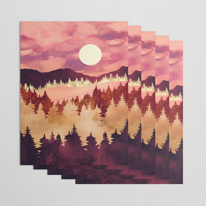 Autumn Sunset Wrapping Paper Gallery Image 3