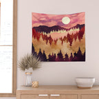 Autumn Sunset Wall Tapestry Gallery Image 2