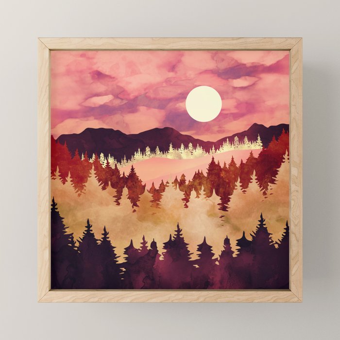 Autumn Sunset Mini Art Print Gallery Image 1