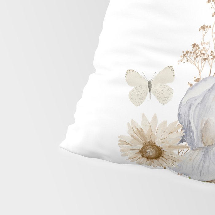 Soft Nature Floral and Butterflies Pillow Sham Gallery Image 4