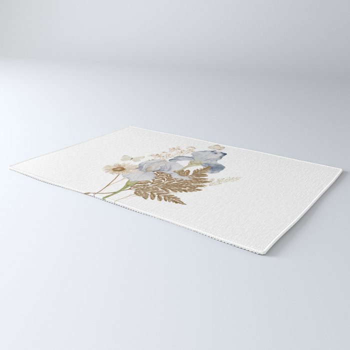 Soft Nature Floral and Butterflies Rug Gallery Image 3