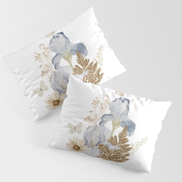 Soft Nature Floral and Butterflies Pillow Sham Gallery Image 3