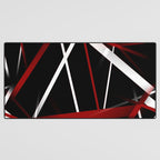 Seamless Red and White Stripes on A Black Background Desk Mat Gallery Image 3