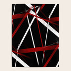 Seamless Red and White Stripes on A Black Background Poster Gallery Image 4