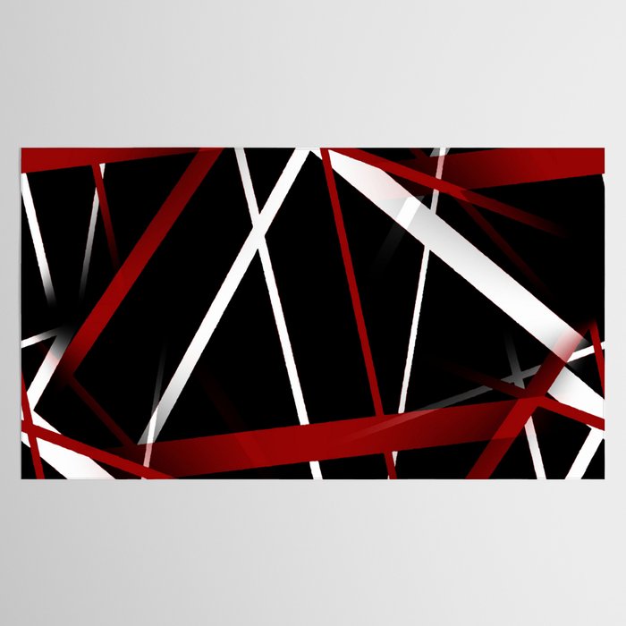 Seamless Red and White Stripes on A Black Background Tablecloth Gallery Image 2