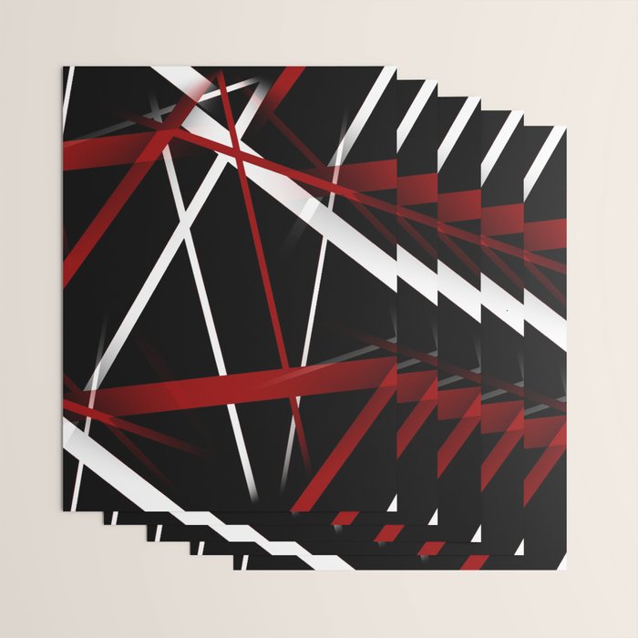 Seamless Red and White Stripes on A Black Background Wrapping Paper Gallery Image 3