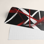 Seamless Red and White Stripes on A Black Background Wrapping Paper Gallery Image 2