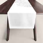 Monstera Leaf Line Drawing Table Runner Gallery Image 1