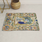 Medieval Nativity Christmas Bible Art 1485 Gold Festive Renaissance Painting Rug Gallery Image 1