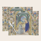 Medieval Nativity Christmas Bible Art 1485 Gold Festive Renaissance Painting Placemat Gallery Image 1