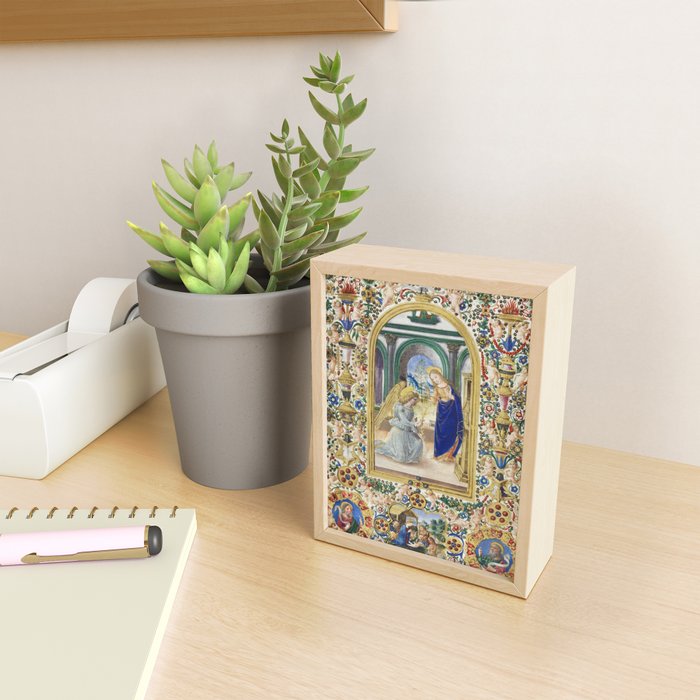 Medieval Nativity Christmas Bible Art 1485 Gold Festive Renaissance Painting Mini Art Print Gallery Image 2