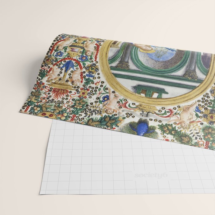 Medieval Nativity Christmas Bible Art 1485 Gold Festive Renaissance Painting Wrapping Paper Gallery Image 2