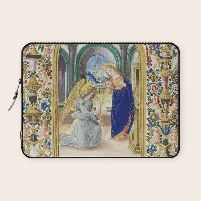 Medieval Nativity Christmas Bible Art 1485 Gold Festive Renaissance Painting Laptop Sleeve Gallery Image 1