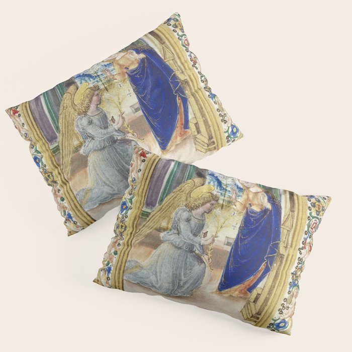 Medieval Nativity Christmas Bible Art 1485 Gold Festive Renaissance Painting Pillow Sham Gallery Image 1