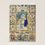 Medieval Nativity Christmas Bible Art 1485 Gold Festive Renaissance Painting Stationery Card Gallery Image 2
