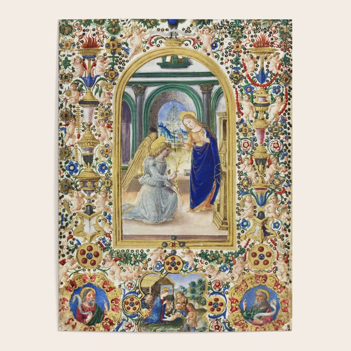 Medieval Nativity Christmas Bible Art 1485 Gold Festive Renaissance Painting Poster Gallery Image 4