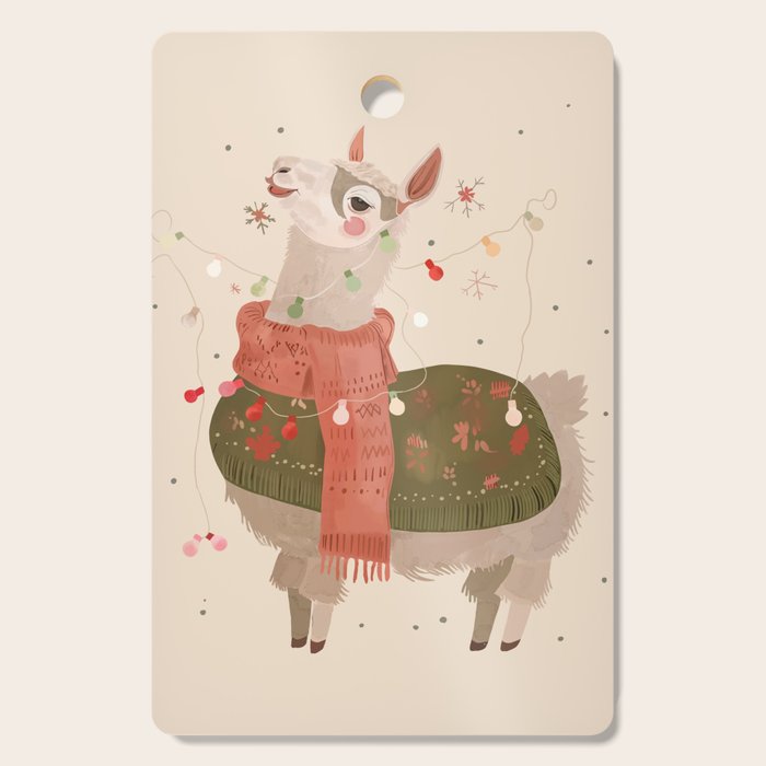 Holiday Llama Joy ll Cutting Board Gallery Image 1