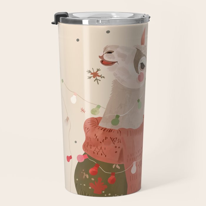 Holiday Llama Joy ll Travel Mug Gallery Image 3