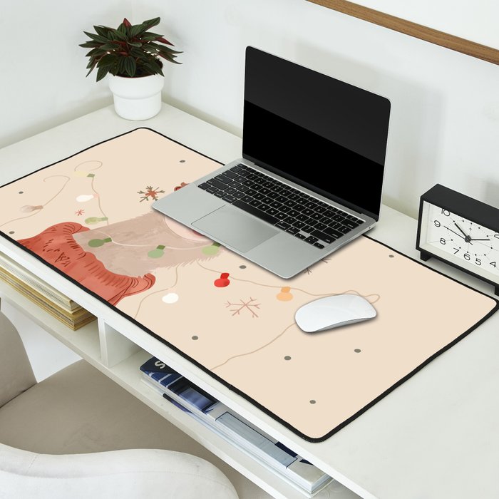Holiday Llama Joy ll Desk Mat Gallery Image 2