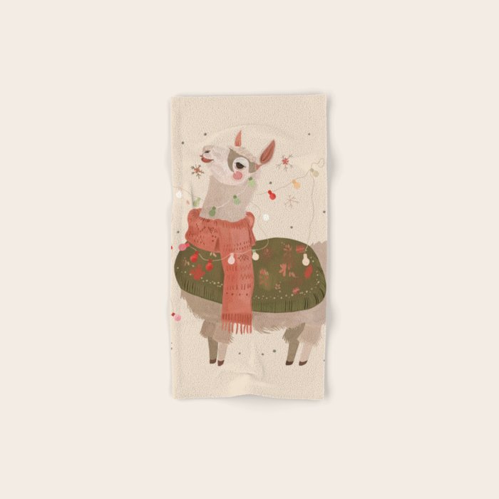 Holiday Llama Joy ll Bath Towel Gallery Image 1