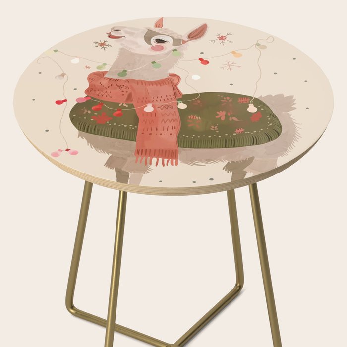 Holiday Llama Joy ll Side Table Gallery Image 2