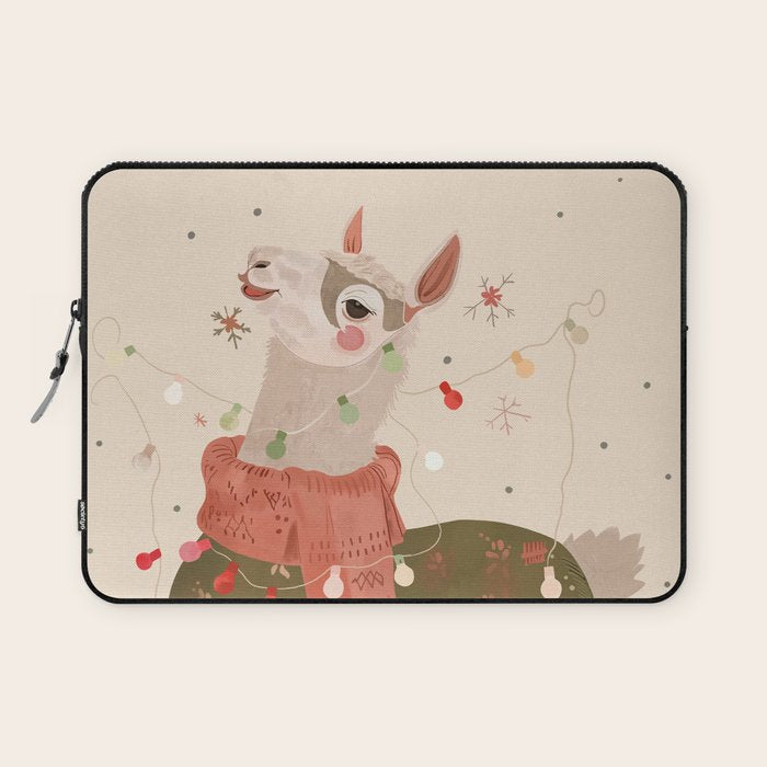 Holiday Llama Joy ll Laptop Sleeve Gallery Image 1
