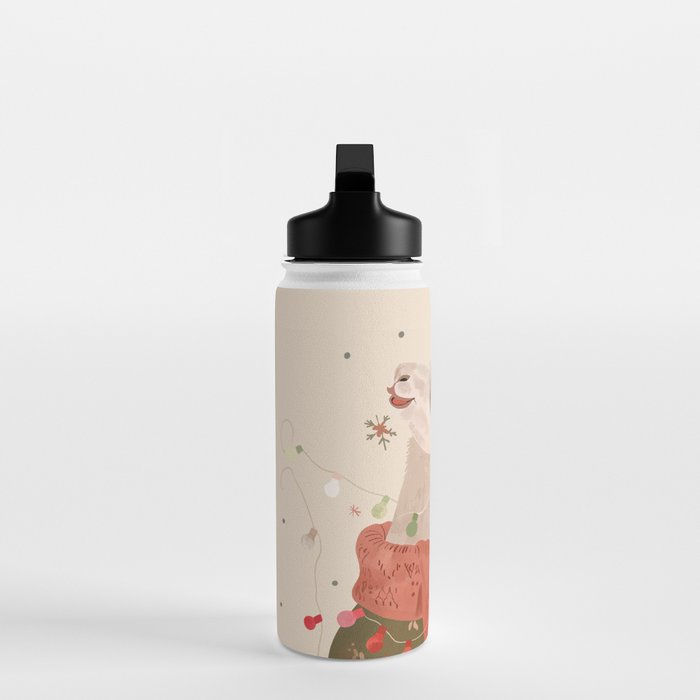 Holiday Llama Joy ll Water Bottle Gallery Image 3