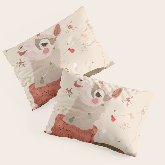 Holiday Llama Joy ll Pillow Sham Gallery Image 3
