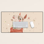 Holiday Llama Joy ll Desk Mat Gallery Image 1