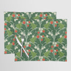 Frogs And Wild Strawberries On Pale Green Placemat Gallery Image 1