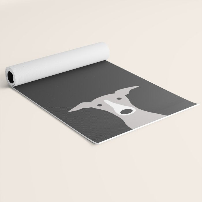 Cute Greyhound, Italian Greyhound or Whippet Cartoon Dog Yoga Mat Gallery Image 2