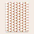 Mod Scales Geometric Pattern in White and Burnt Orange Notebook Gallery Image 4