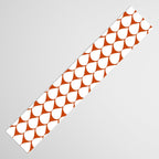 Mod Scales Geometric Pattern in White and Burnt Orange Table Runner Gallery Image 3