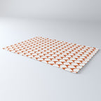 Mod Scales Geometric Pattern in White and Burnt Orange Rug Gallery Image 3